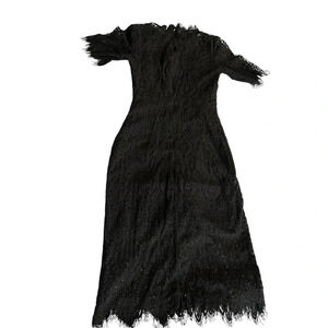 Francesca's Miami Black Lace Midi Dress XSmall